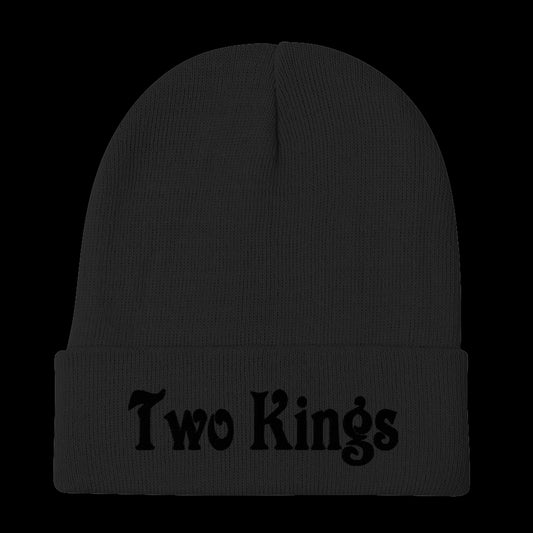 Two Kings Black Logo Embroidered Beanie