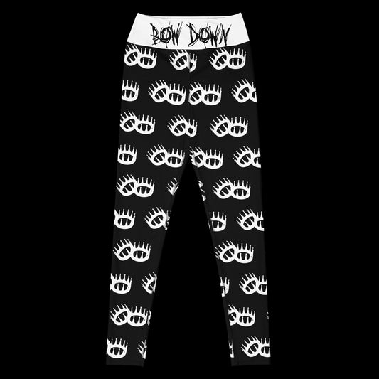 Small Crown Logo Bow Down Logo Yoga Leggings
