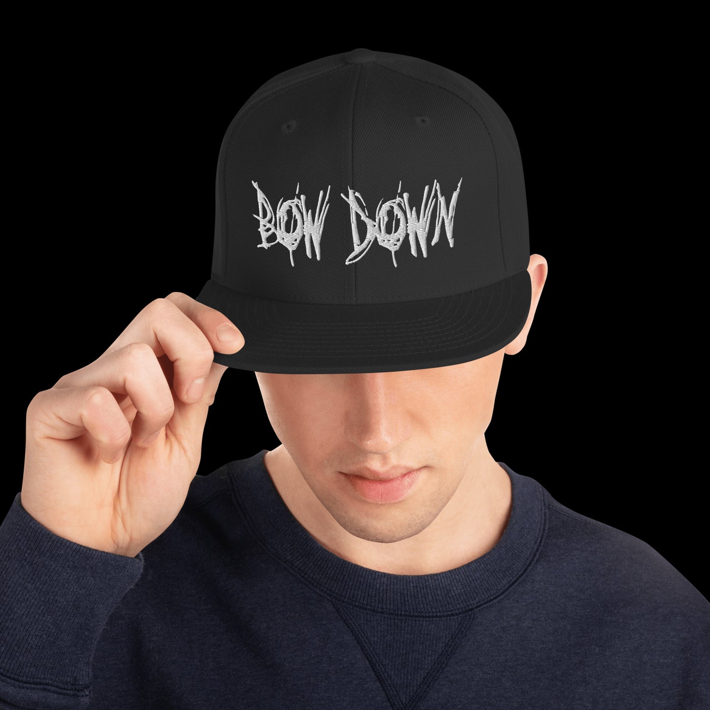 Bow Down Logo Snapback Hat