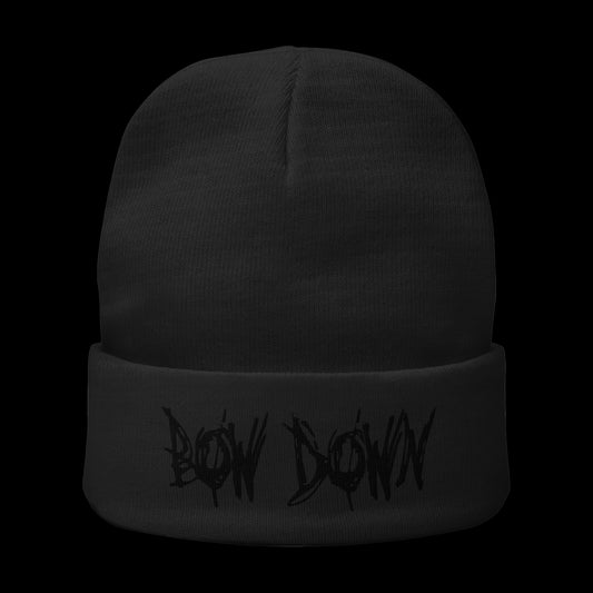 Bow Down Logo Embroidered Beanie