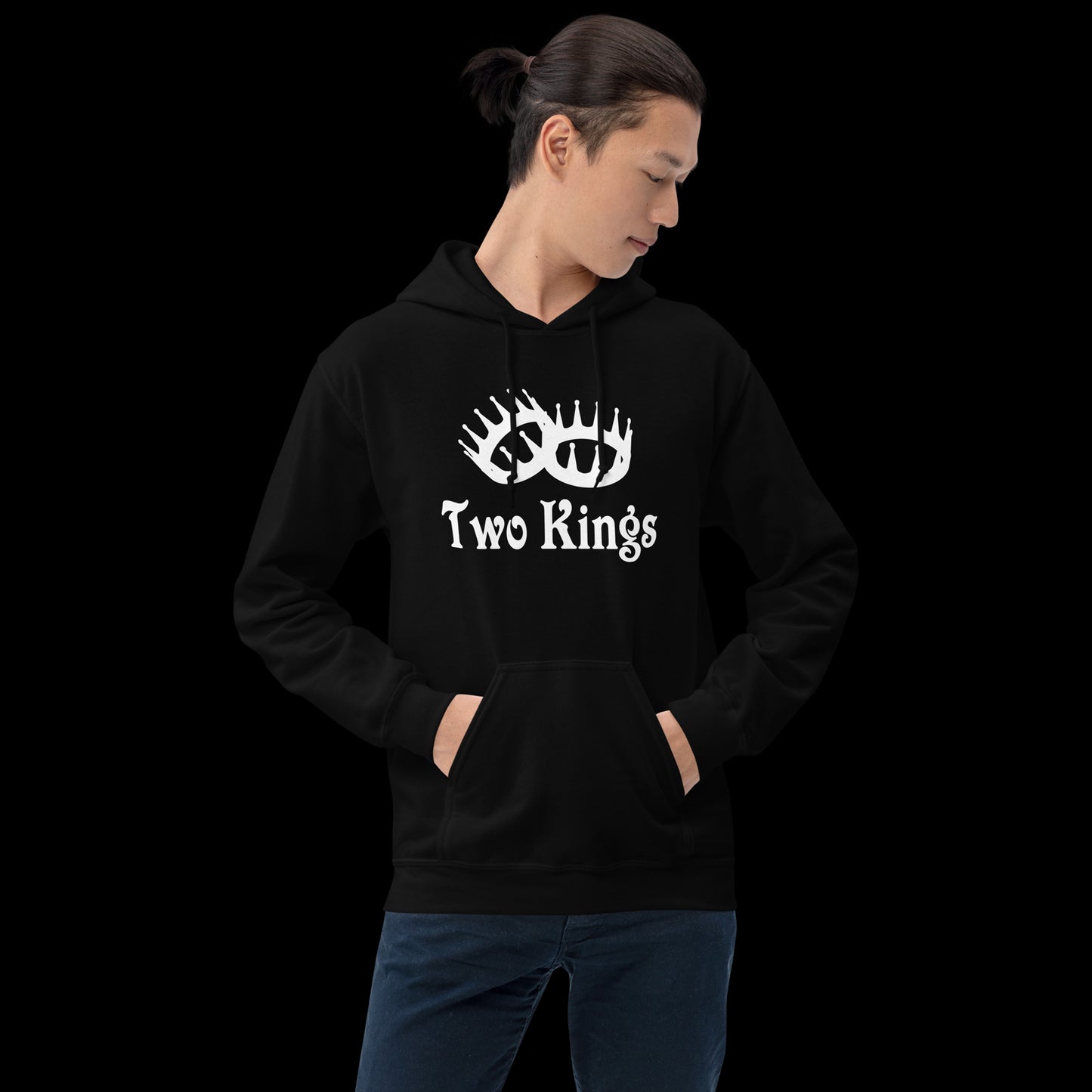 Two Kings White Logo Hoodie